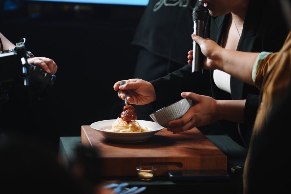 microfone para gravação de áudio vídeo restaurante profissional